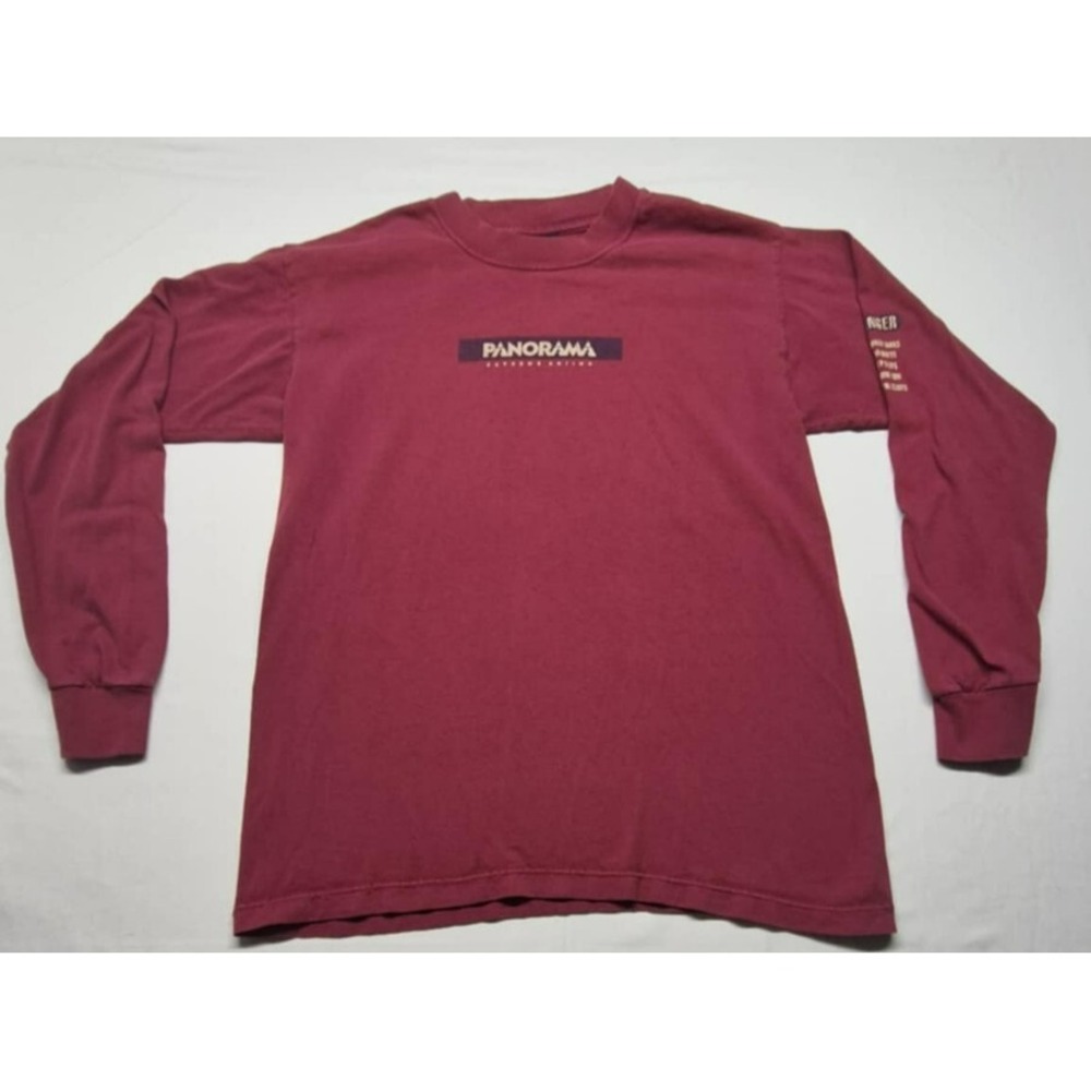 Panorama Mountain Village men's red ski theme crewneck t-shirt sz. S